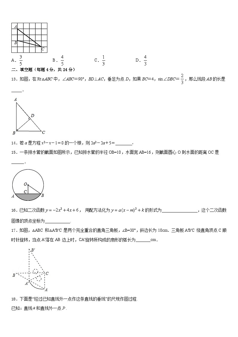 2023-2024学年江苏省射阳县九年级数学第一学期期末监测试题含答案第3页