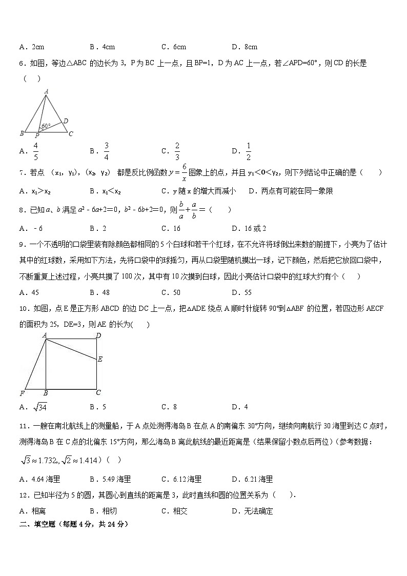 2023-2024学年江苏省宿迁市钟吾国际学校九年级数学第一学期期末经典试题含答案02