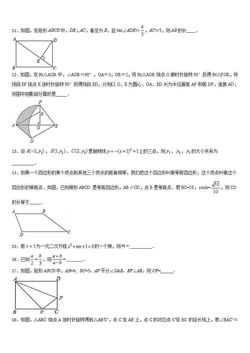 陕西省商洛市商南县2023-2024学年九上数学期末学业水平测试试题含答案第3页