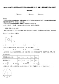 2023-2024学年四川省南充市营山县小桥中学数学九年级第一学期期末学业水平测试模拟试题含答案