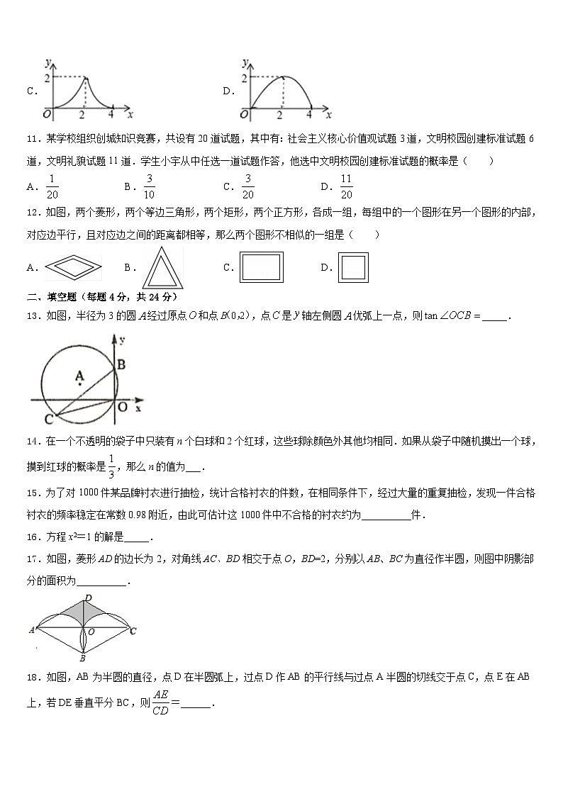 2023-2024学年安徽省合肥市名校联考数学九年级第一学期期末学业水平测试模拟试题含答案第3页