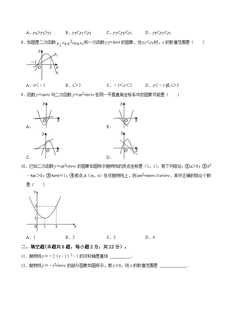 专题12 二次函数综合过关检测-备战2024年中考数学一轮复习考点全预测（全国通用）02
