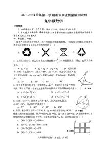 河南省安阳市文峰区2023—2024学年九年级上学期1月期末数学试题