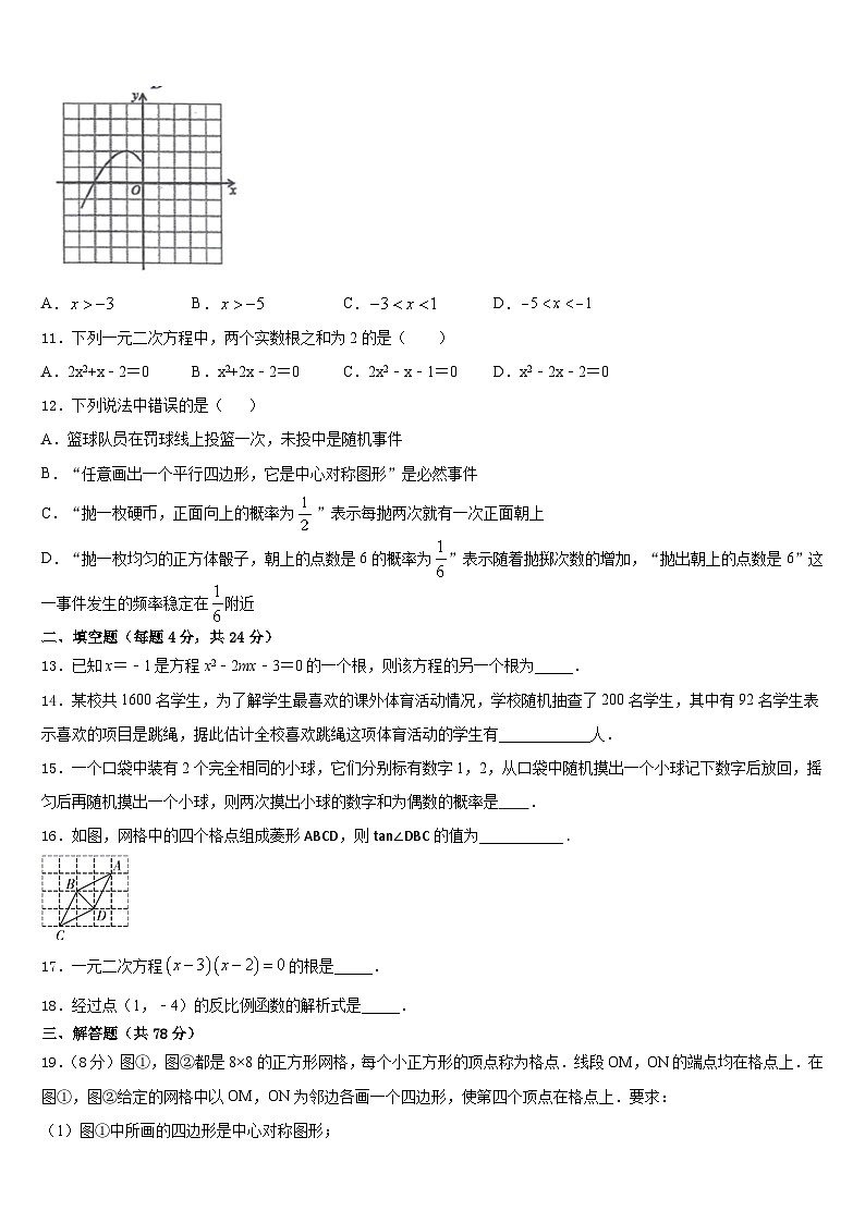 2023-2024学年江苏省苏州市苏州工业园区数学九年级第一学期期末调研模拟试题含答案第3页