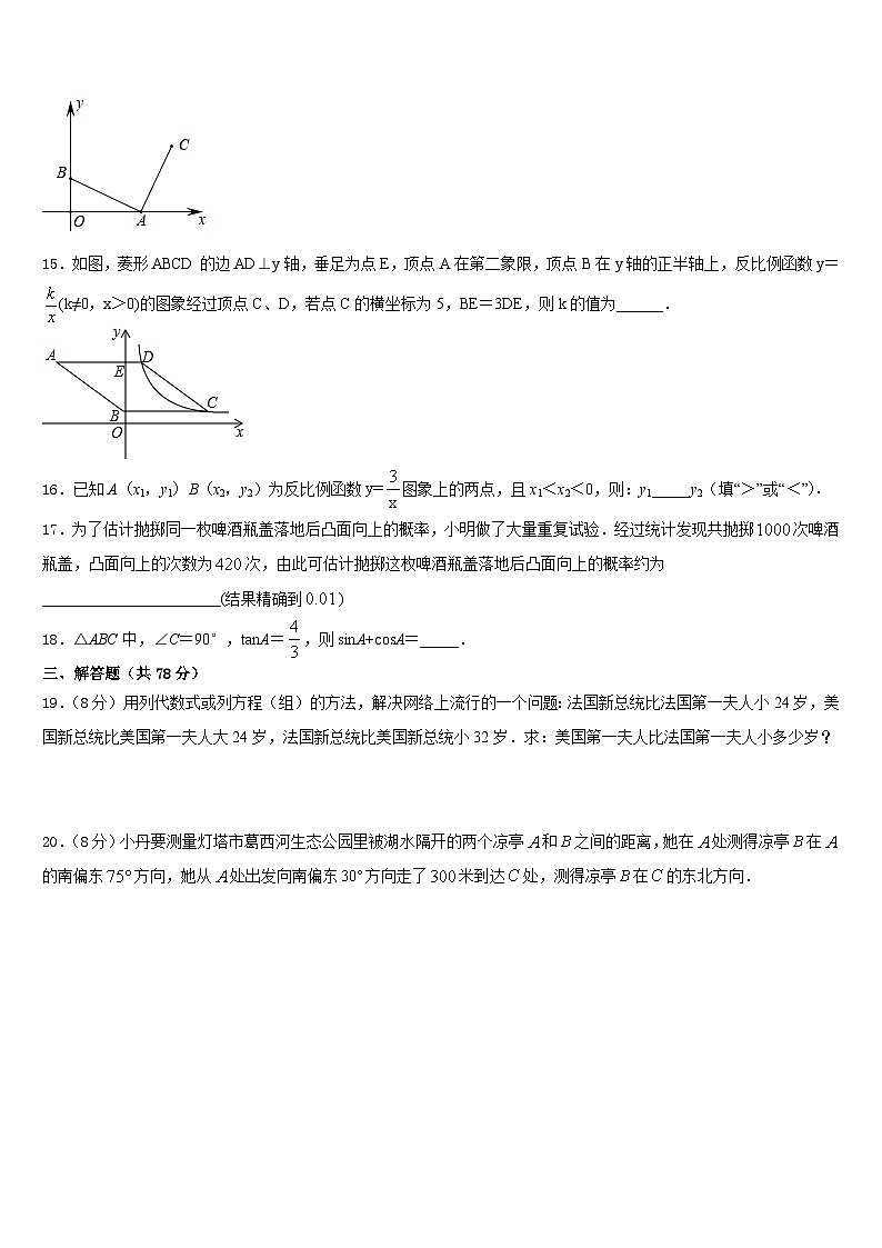 2023-2024学年河北省保定莲池区六校联考数学九年级第一学期期末调研模拟试题含答案第3页