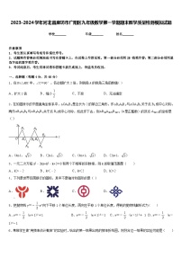 2023-2024学年河北省廊坊市广阳区九年级数学第一学期期末教学质量检测模拟试题含答案