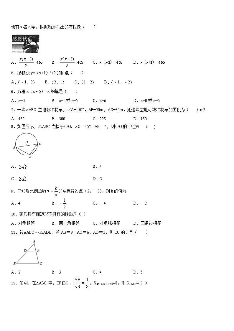 2023-2024学年河北省秦皇岛市抚宁区台营学区数学九年级第一学期期末质量跟踪监视试题含答案第2页