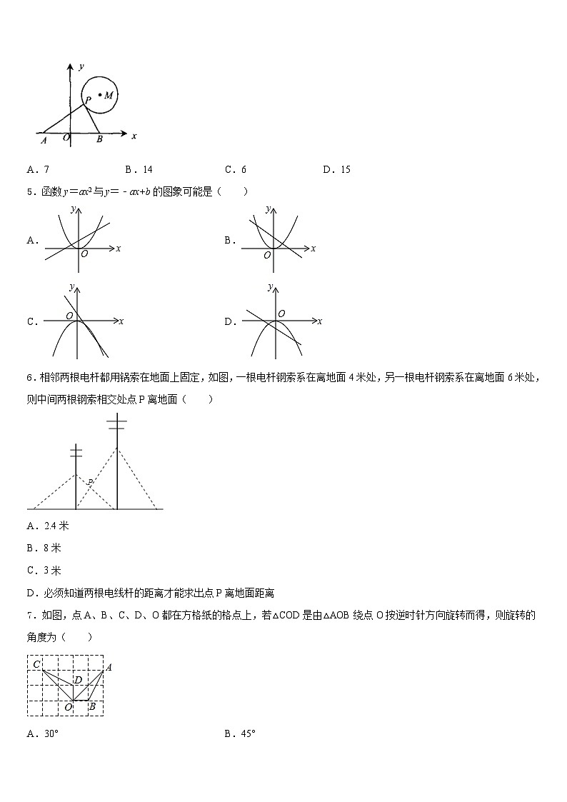 2023-2024学年河北省邢台临西县联考九年级数学第一学期期末达标检测模拟试题含答案第2页