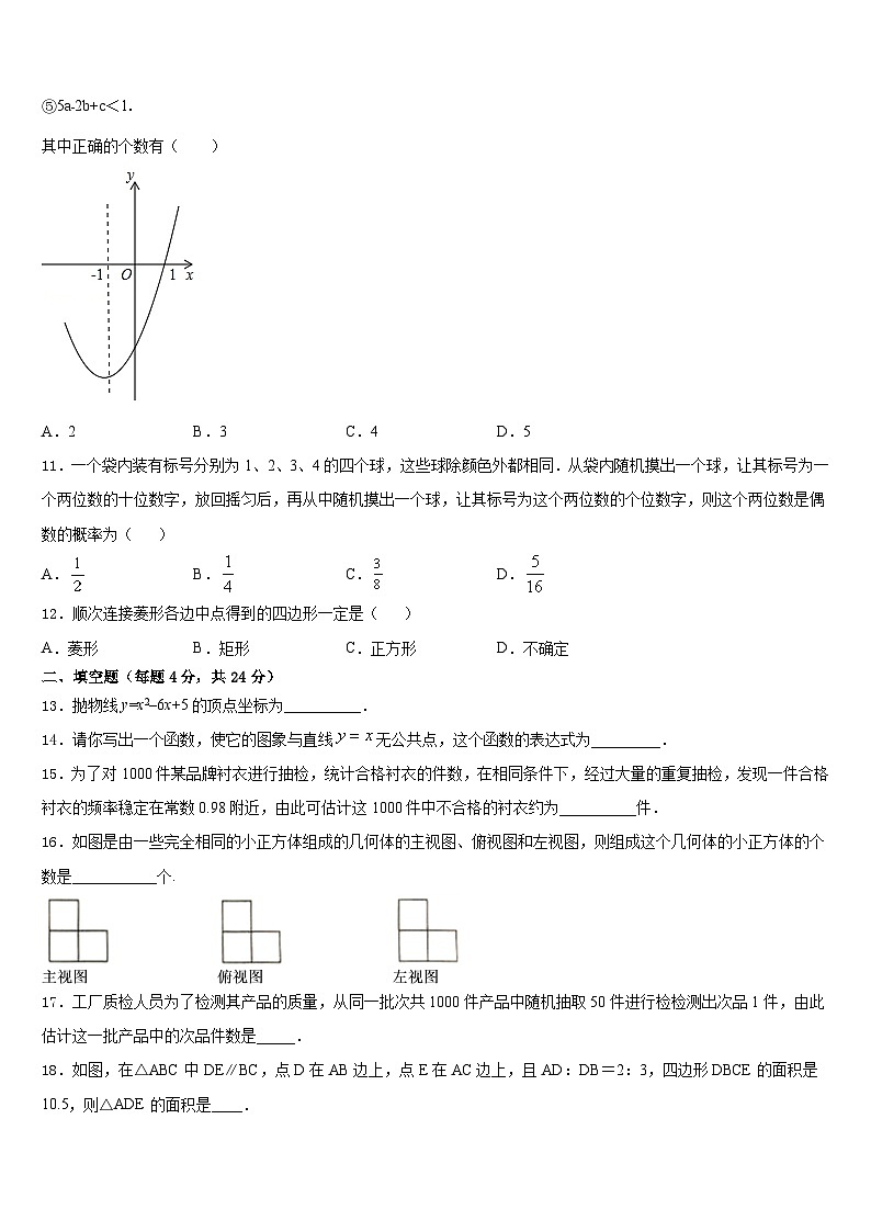 2023-2024学年河南省封丘数学九年级第一学期期末达标测试试题含答案第3页