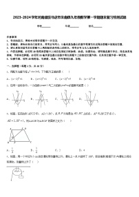 2023-2024学年河南省驻马店市汝南县九年级数学第一学期期末复习检测试题含答案