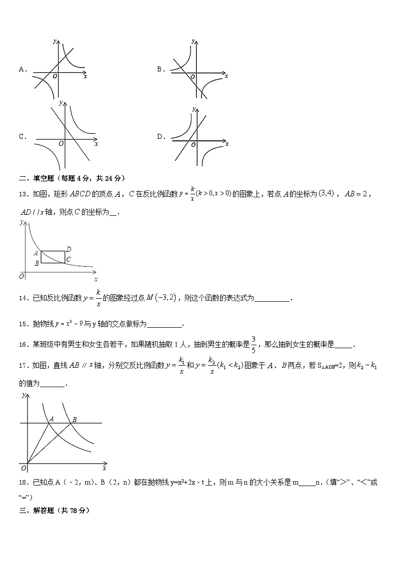 2023-2024学年浙江省宁波市外国语学校数学九年级第一学期期末复习检测试题含答案03