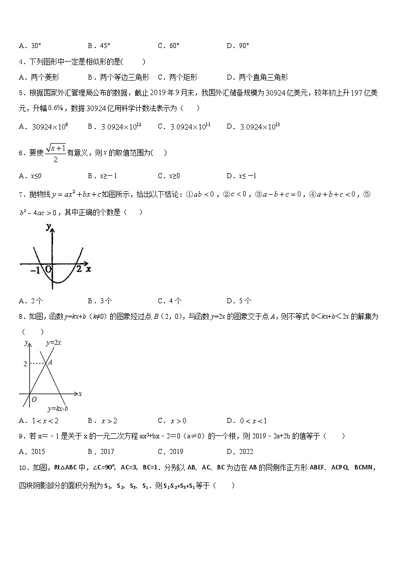 2023-2024学年浙江省杭州市西湖区绿城育华九上数学期末经典模拟试题含答案第2页