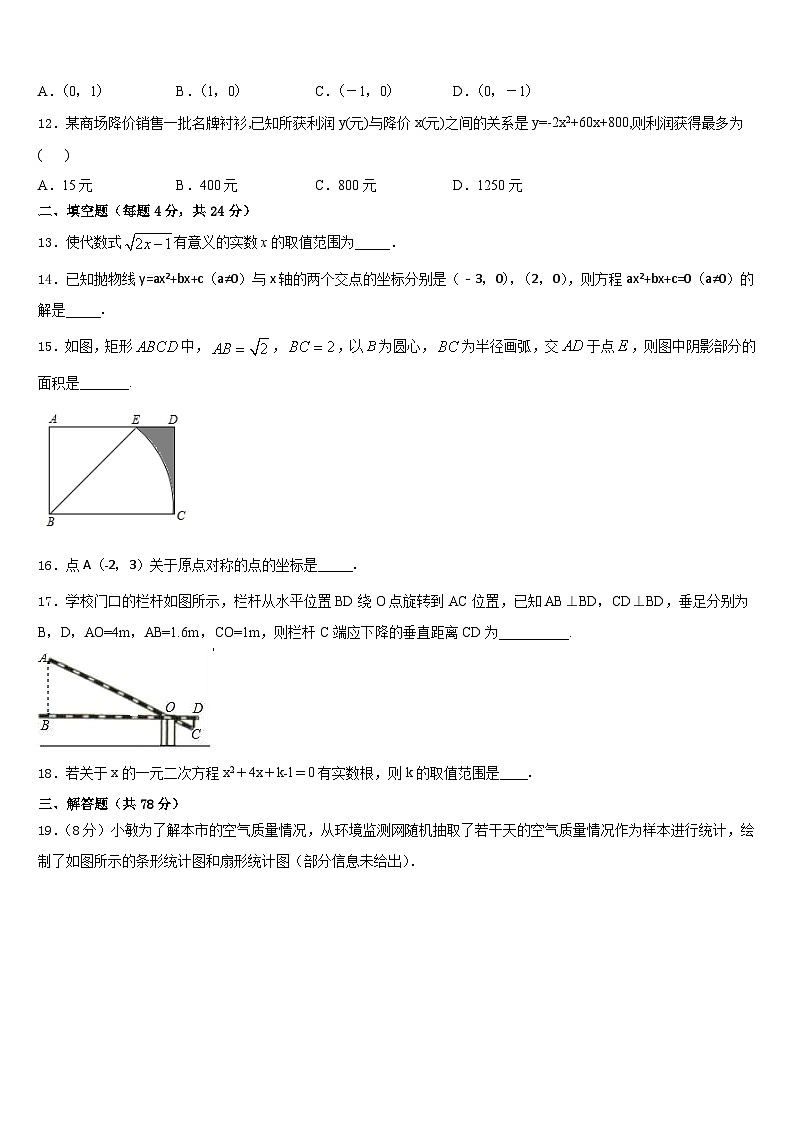 2023-2024学年湖北省武汉十三中学数学九上期末考试模拟试题含答案第3页