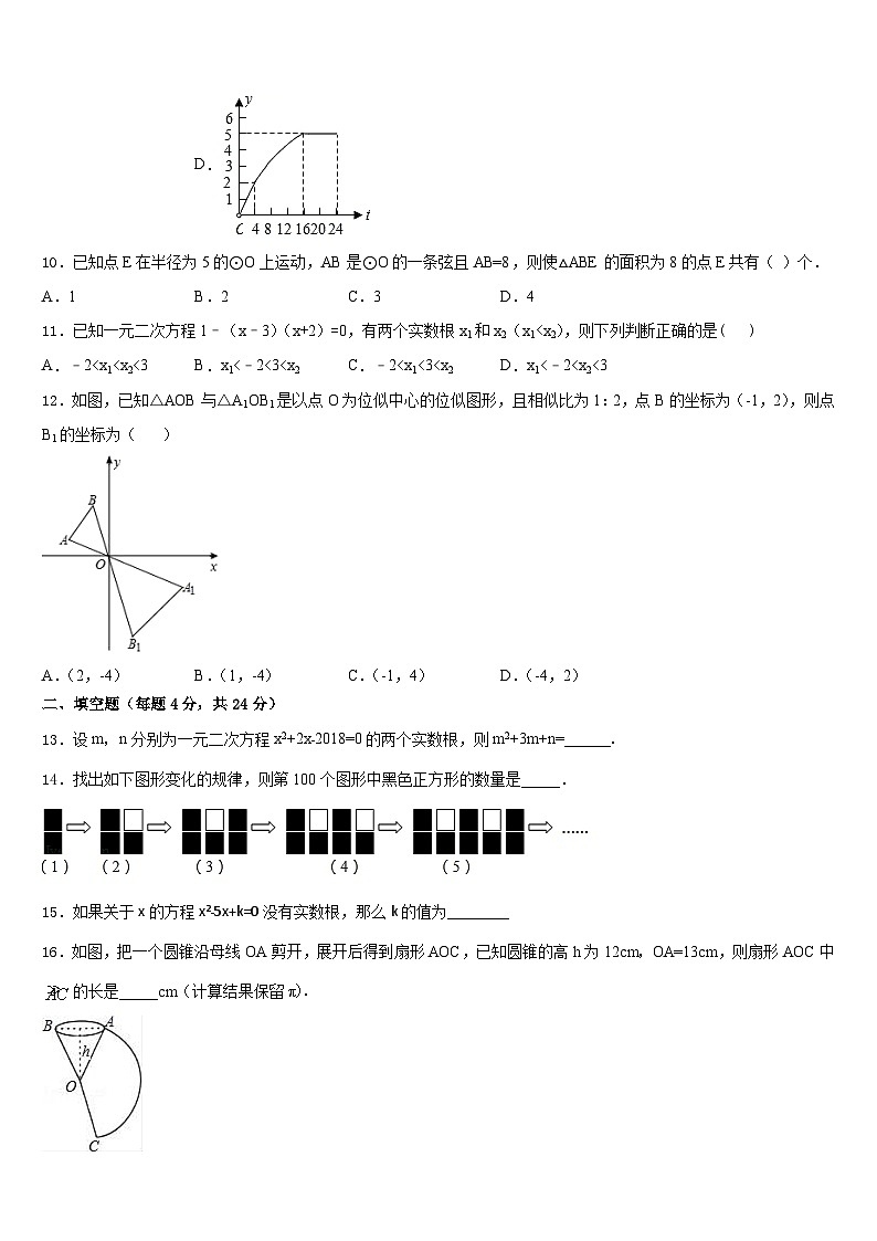 2023-2024学年湖北省黄石市十四中学教育集团九年级数学第一学期期末考试试题含答案第3页