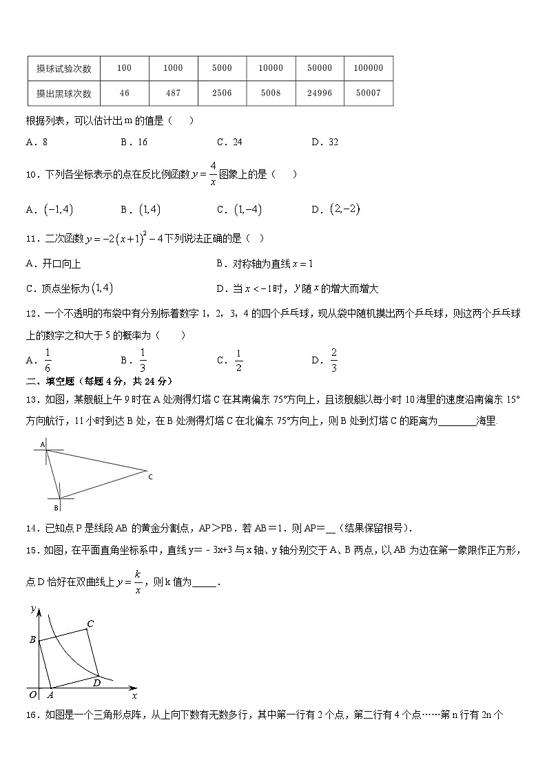 2023-2024学年湖南省娄底一中学附属实验学校九年级数学第一学期期末复习检测模拟试题含答案第3页
