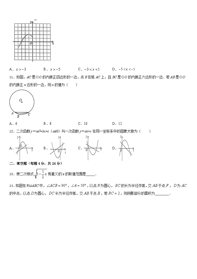 2023-2024学年湖南省长沙市湘一立信实验学校数学九上期末联考试题含答案第3页