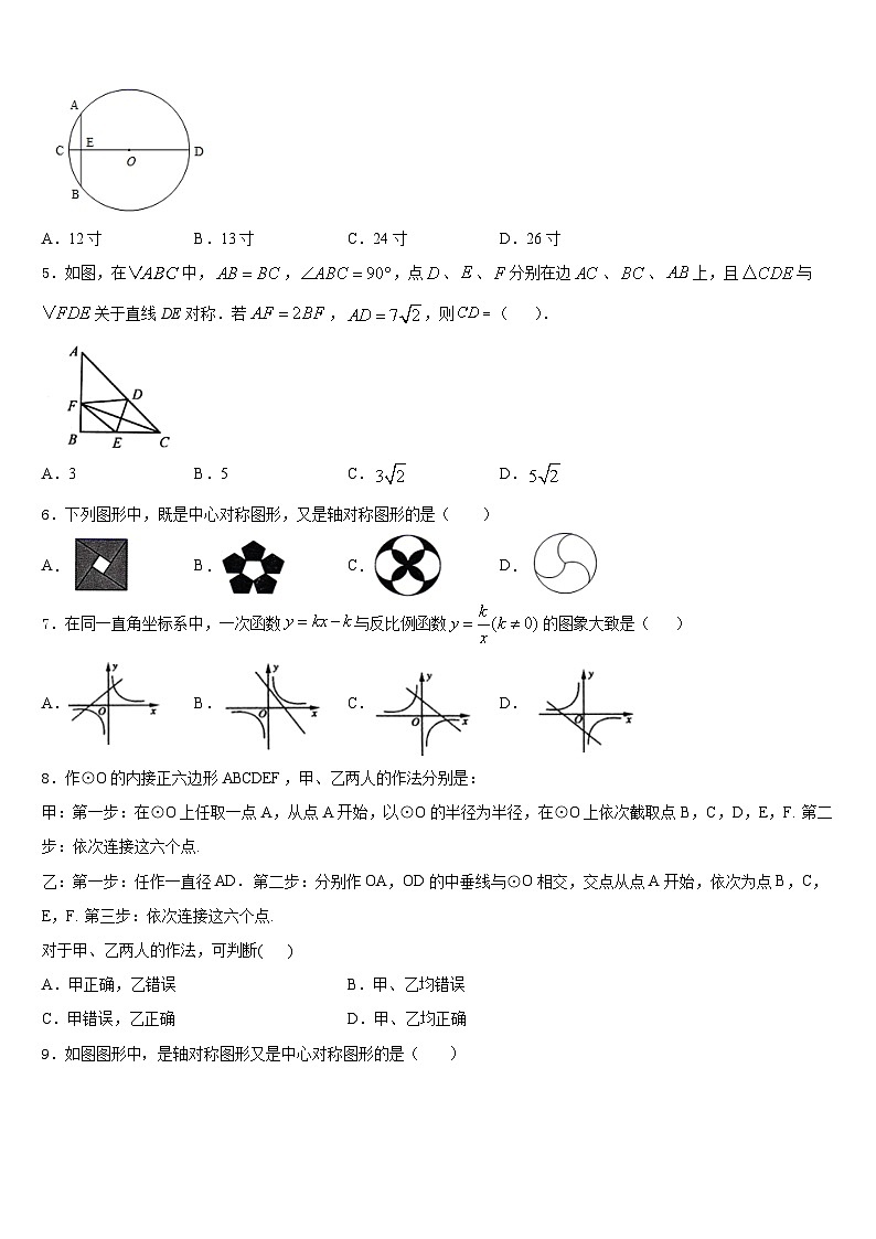 2023-2024学年福建省福州市金山中学九上数学期末达标检测模拟试题含答案第2页