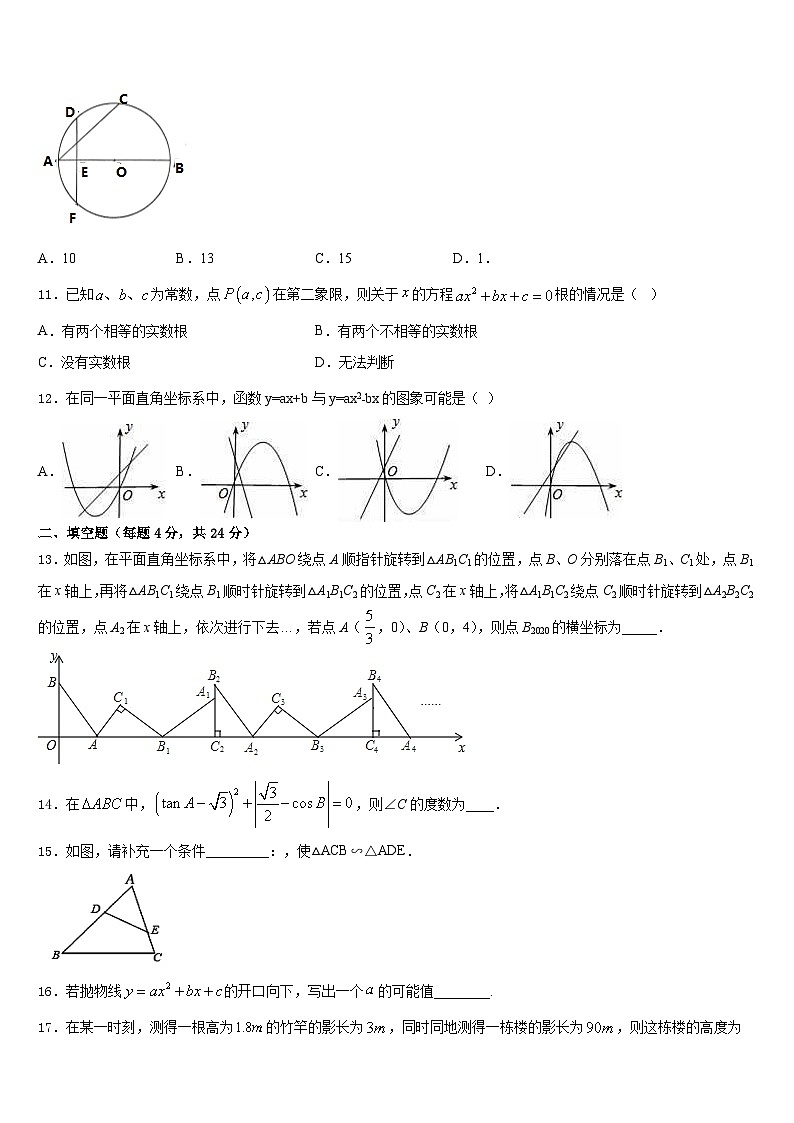 2023-2024学年福建省晋江市三校九级联考九上数学期末达标检测模拟试题含答案03