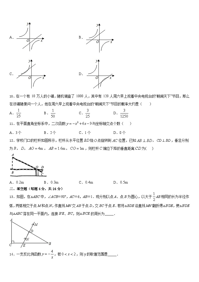 2023-2024学年葫芦岛市重点中学九上数学期末学业质量监测模拟试题含答案03