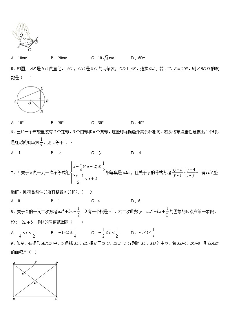 2023-2024学年福建省龙岩市永定区金丰片九年级数学第一学期期末综合测试模拟试题含答案02