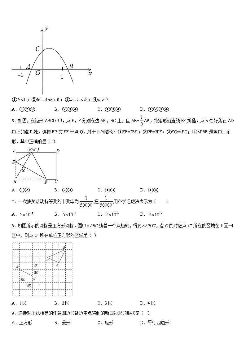 2023-2024学年福建省泉州市德化县九年级数学第一学期期末质量检测试题含答案02