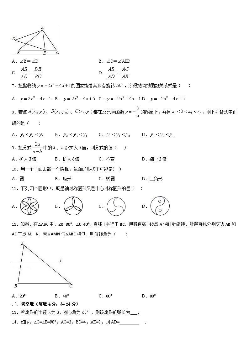 2023-2024学年陕西师范大附属中学九上数学期末教学质量检测模拟试题含答案第2页