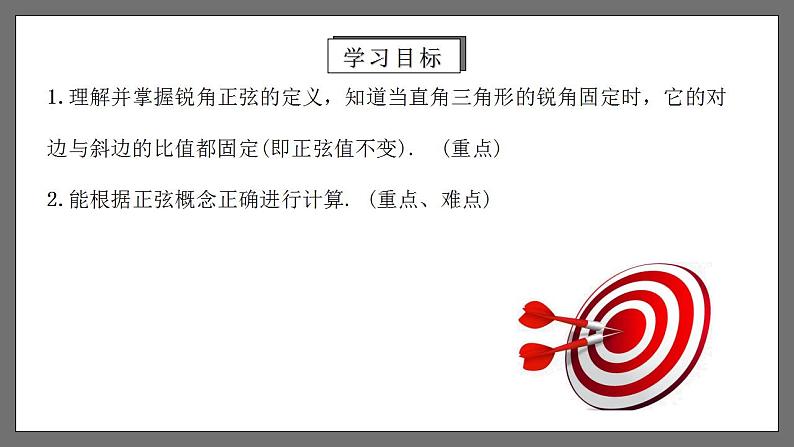 人教版数学九年级下册 28.1.1 《正弦》课件（含动画演示）+分层练习（含答案解析））02