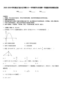 2023-2024学年黑龙江省大庆市第六十一中学数学九年级第一学期期末检测模拟试题含答案