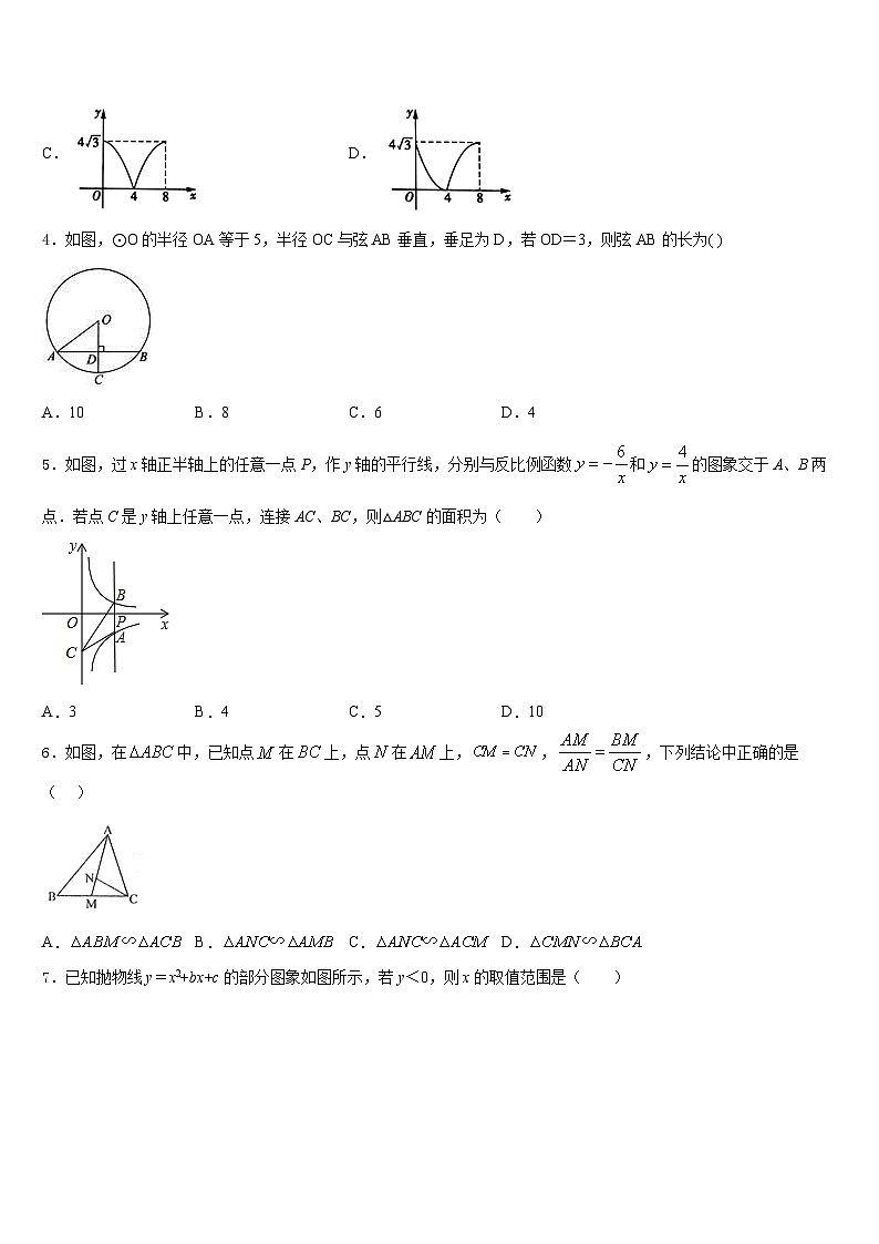 上海市娄山教育集团四校2023-2024学年九上数学期末统考试题含答案第2页