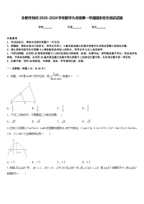 合肥市包河2023-2024学年数学九年级第一学期期末综合测试试题含答案