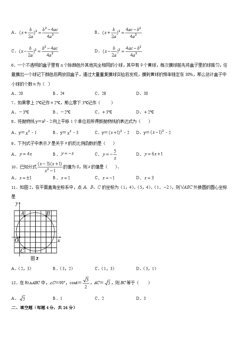 四川省乐山四中学2023-2024学年九年级数学第一学期期末综合测试模拟试题含答案第2页