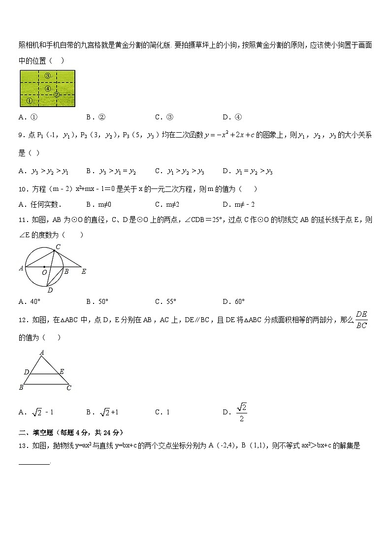 安徽界首地区2023-2024学年数学九年级第一学期期末学业质量监测模拟试题含答案第3页