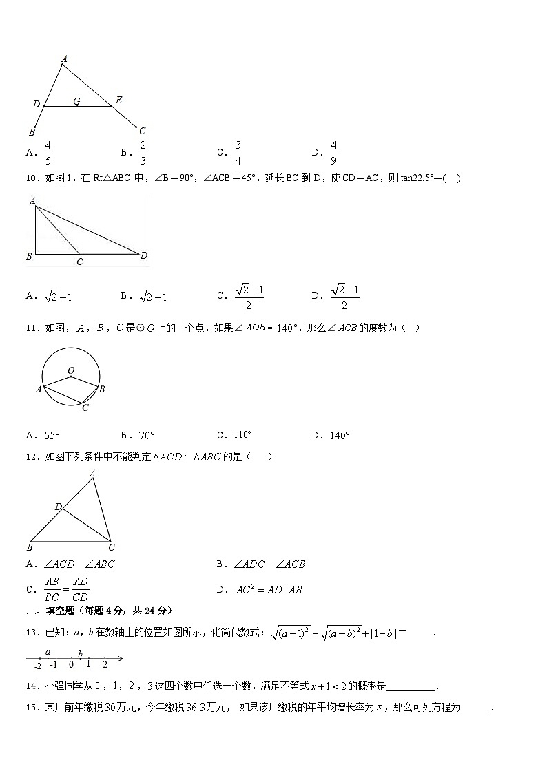 安徽省合肥市第二中学2023-2024学年数学九年级第一学期期末教学质量检测模拟试题含答案03