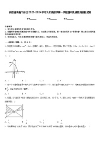 安徽省淮南市名校2023-2024学年九年级数学第一学期期末质量检测模拟试题含答案