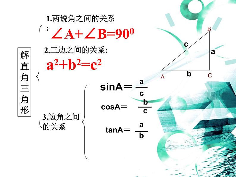 第23章 解直角三角形复习 沪科版九年级上册课件07