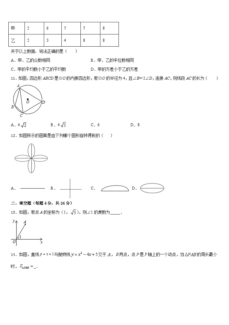 山东省滕州市业水平考试数（基础卷）2023-2024学年九年级数学第一学期期末监测模拟试题含答案03