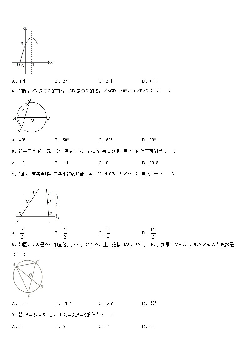 广东省东莞市（莞外、松山湖实验）2023-2024学年数学九年级第一学期期末质量检测模拟试题含答案第2页
