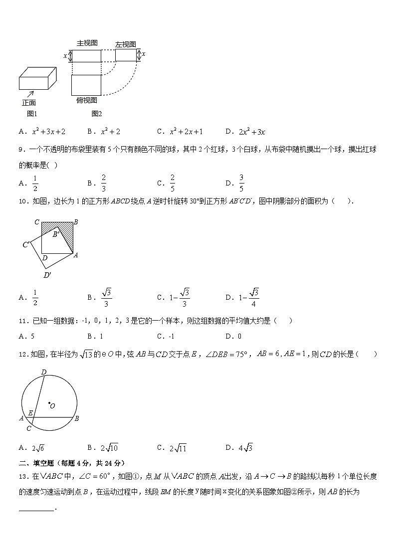 广东省东莞市石碣镇2023-2024学年九上数学期末学业质量监测试题含答案第2页