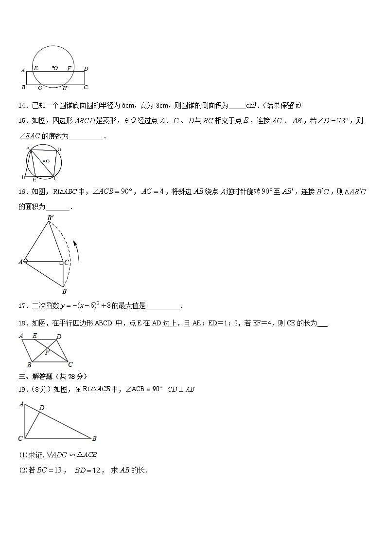 2023-2024学年福建省福州市华伦中学数学九上期末学业水平测试模拟试题含答案第3页