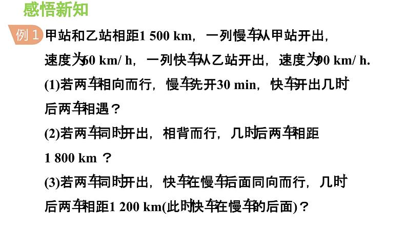 3.2.3 用一元一次方程解行程问题 沪科版数学七年级上册导学课件第7页