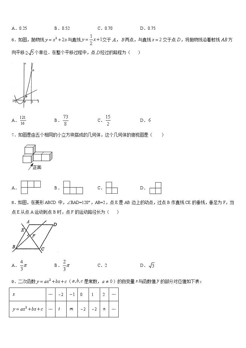 山东省滕州市北辛中学2023-2024学年数学九年级第一学期期末学业水平测试试题含答案02