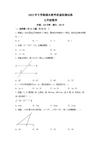 2023-2024学年湖南省衡阳市衡南县七年级（上）学期期末数学试题（含解析）