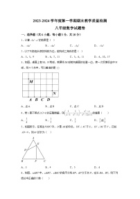 2023-2024学年江西省上饶市玉山县八年级（上）学期期末数学试题（含解析）