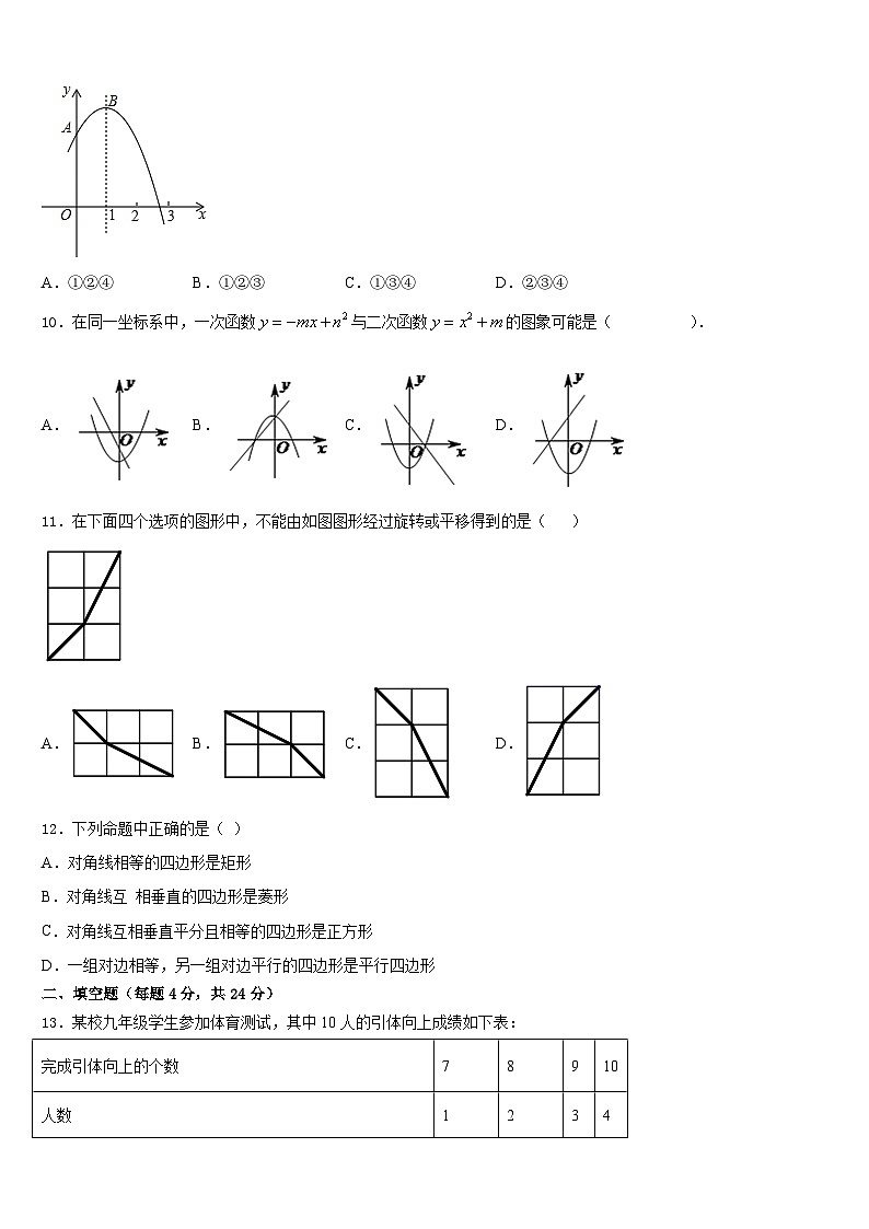 广东省潮阳区华侨中学2023-2024学年数学九上期末教学质量检测模拟试题含答案第3页