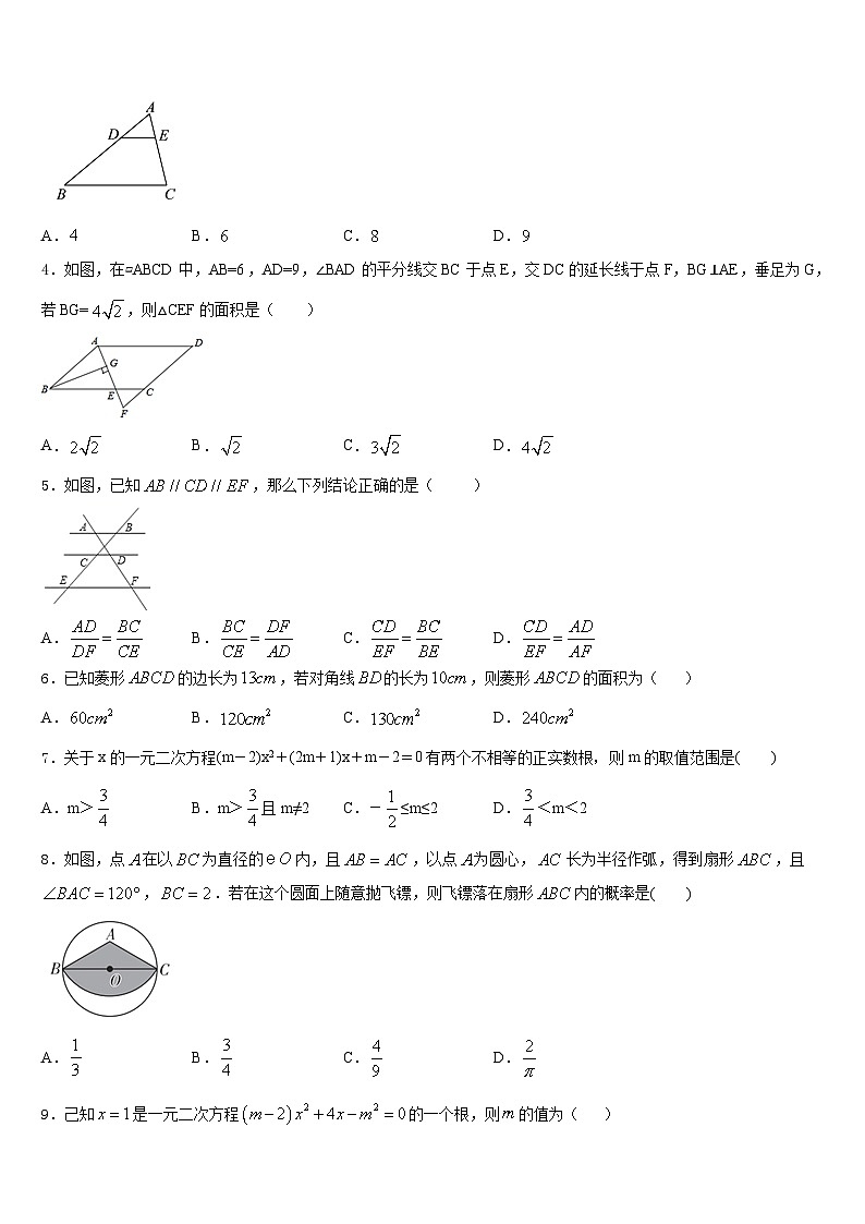 广东省韶关市乳源瑶族自治县2023-2024学年数学九上期末联考试题含答案02