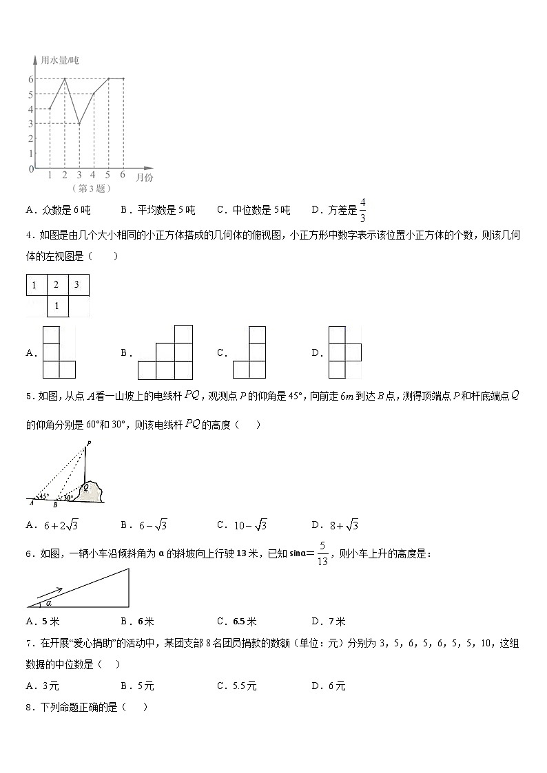 广西北部湾经济区2023-2024学年数学九上期末联考试题含答案第2页