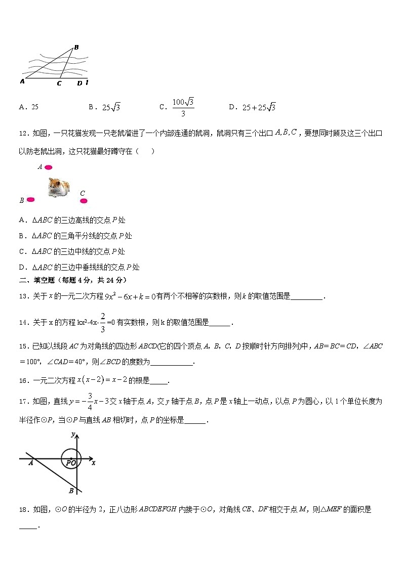 广西河池市2023-2024学年数学九上期末质量跟踪监视试题含答案03
