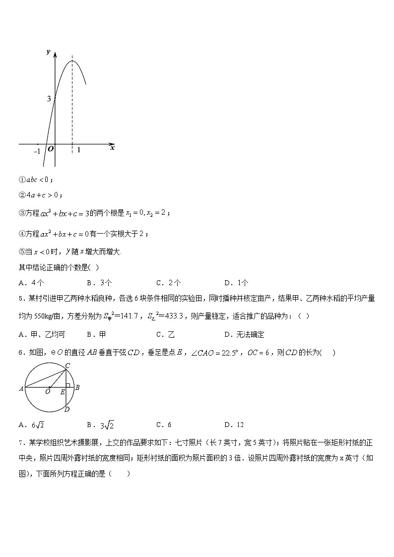 江苏省徐州市新城实验学校2023-2024学年九年级数学第一学期期末学业质量监测模拟试题含答案第2页