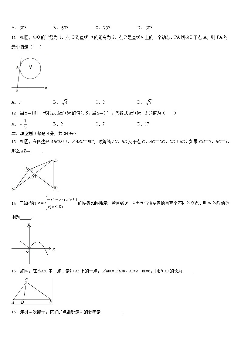江苏省连云港东海县联考2023-2024学年九年级数学第一学期期末学业质量监测试题含答案第3页