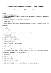 江苏省盐城市大丰区共同体2023-2024学年九上数学期末经典试题含答案